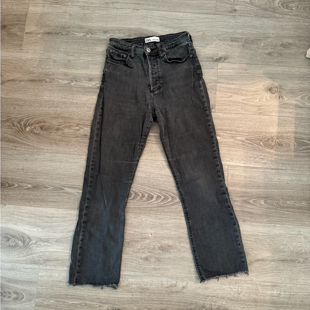 Zara Charcoal Straight Leg Jeans